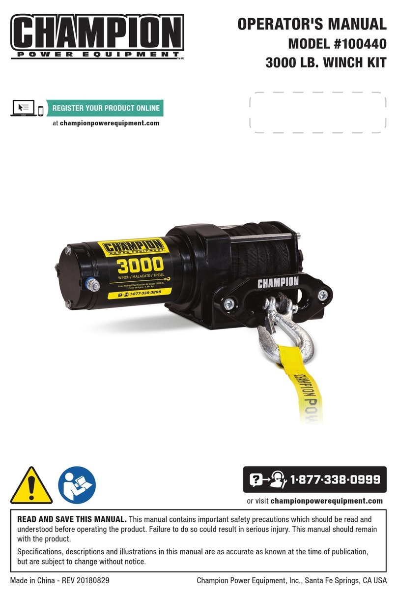 Champion 100440 operating manual