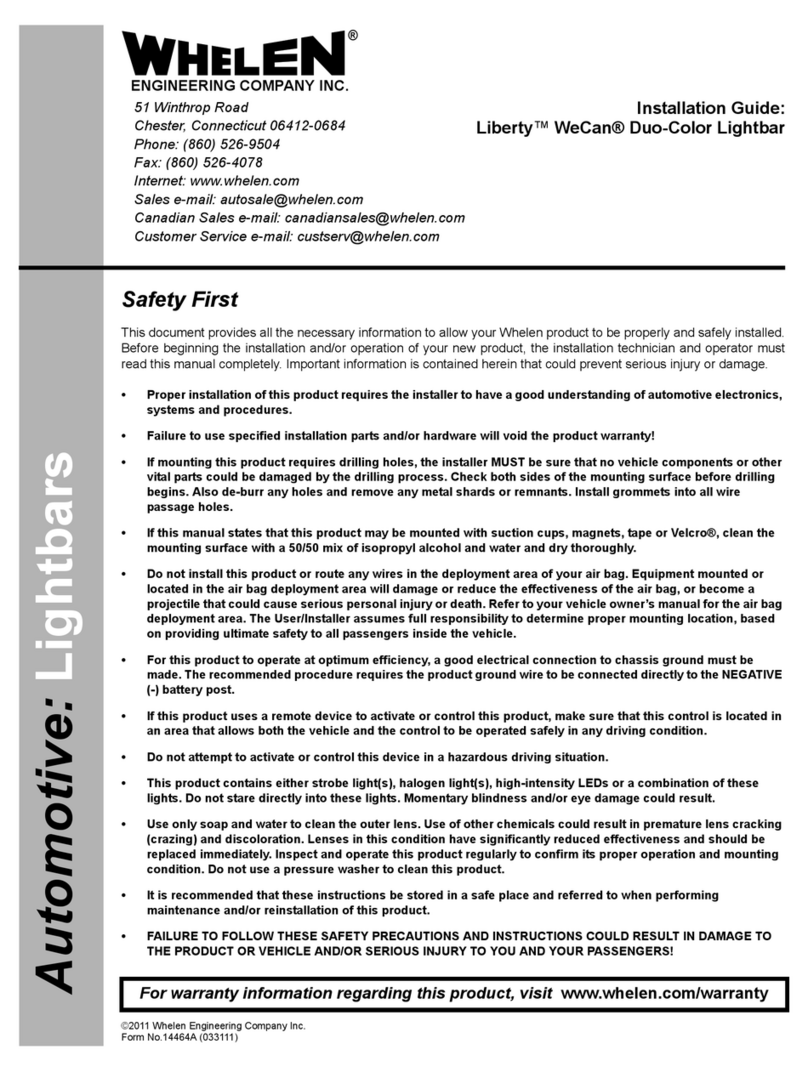 Whelen Engineering Company Liberty WeCan Duo-Color User manual