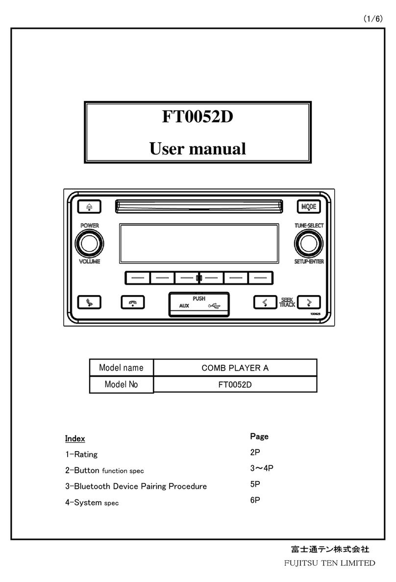 Fujitsu Ten Limited Comb Player A User manual