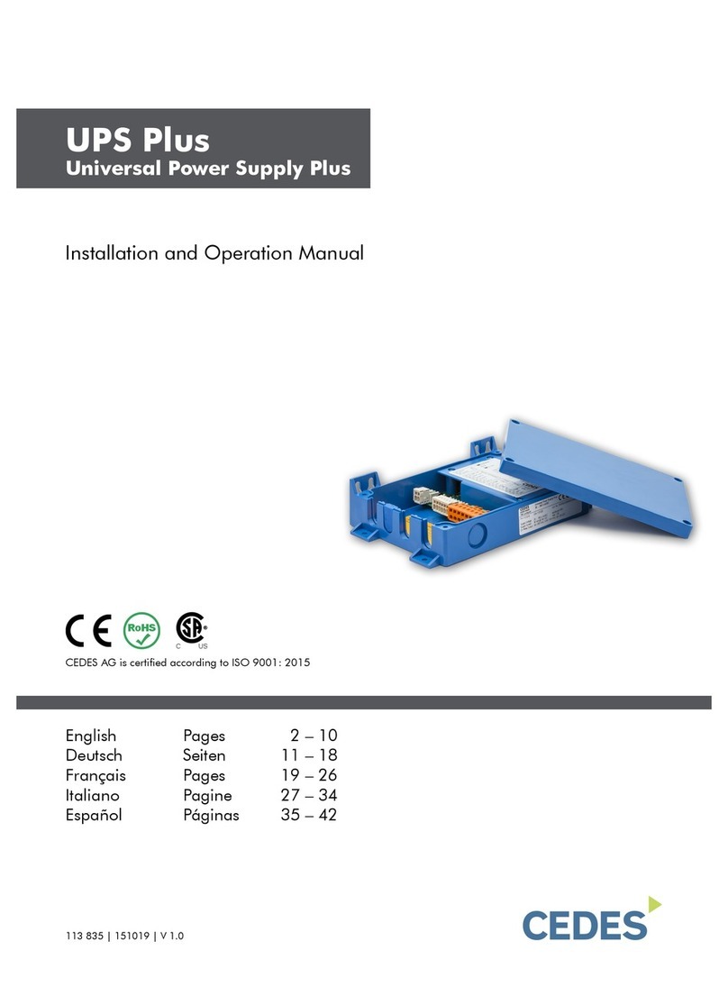Cedes UPS Plus Installation and operation manual