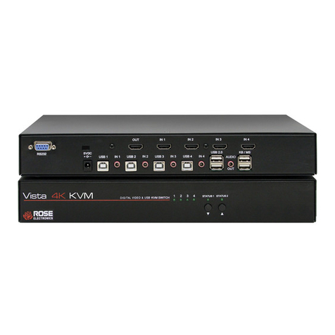 Rose electronics Vista DP KVM-4TDP/A1 Installation and operation manual Rose electronics Vista DP KVM-4TDP/A1 Installation and operation manual