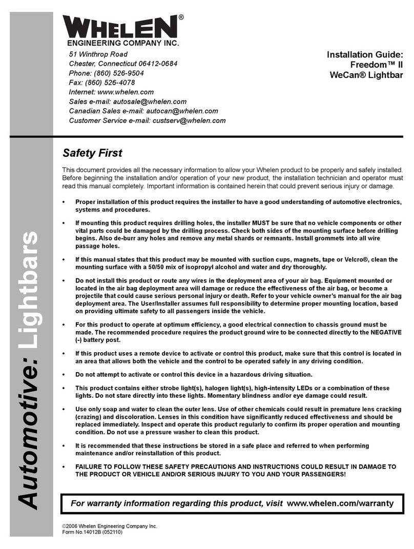 Whelen Engineering Company Freedom II WeCan User manual