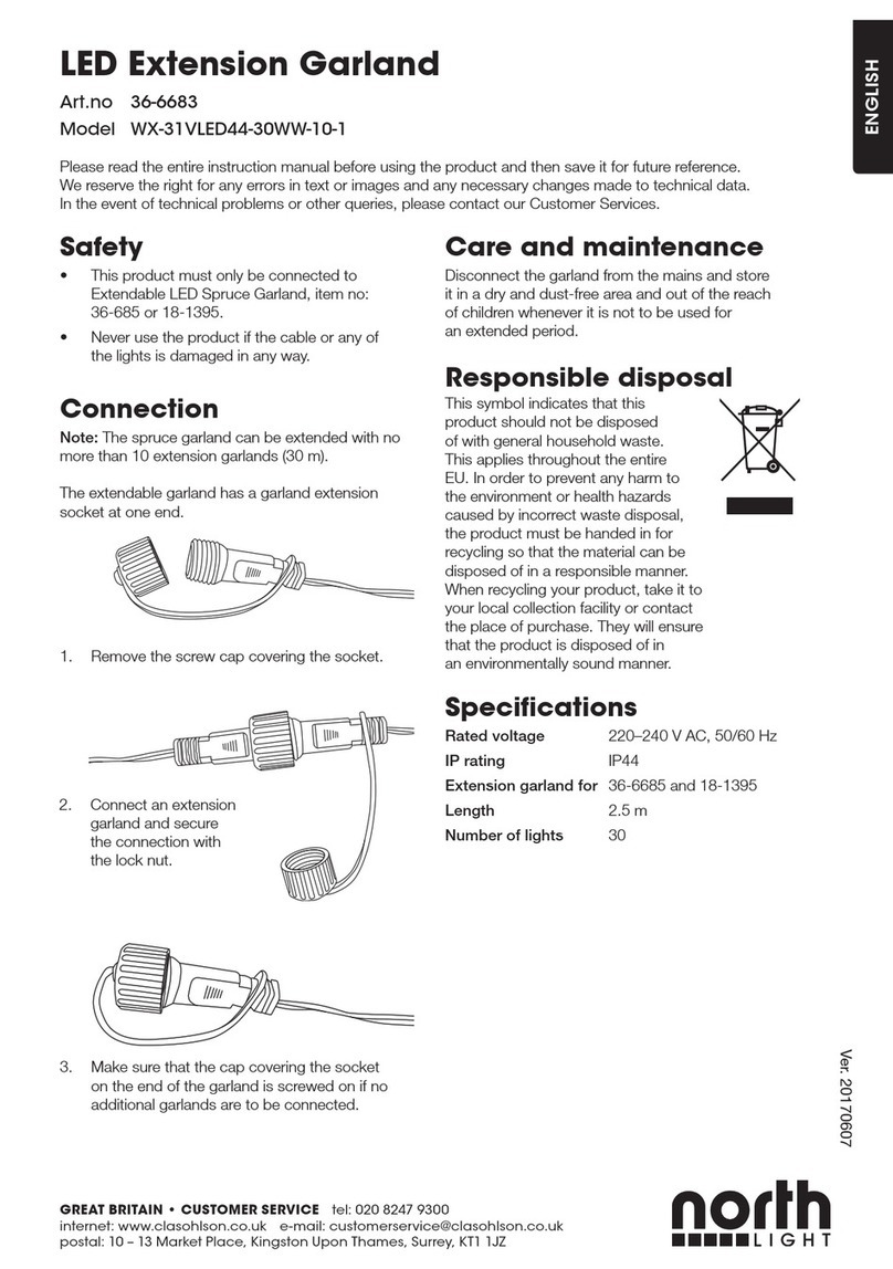 North Light WX-31VLED44-30WW-10-1 User manual