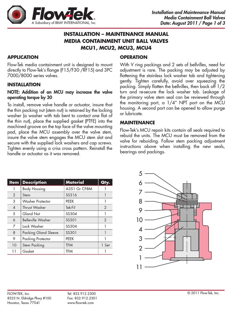 Flow-Tek MCU1 Installation and maintenance manual
