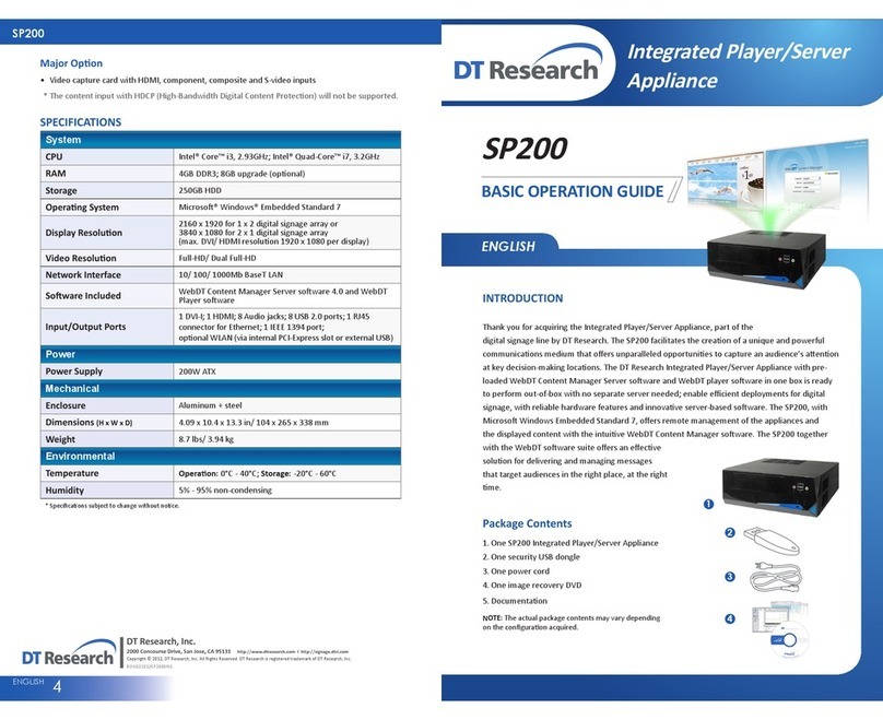 DT Research SP200 Basic operation guide