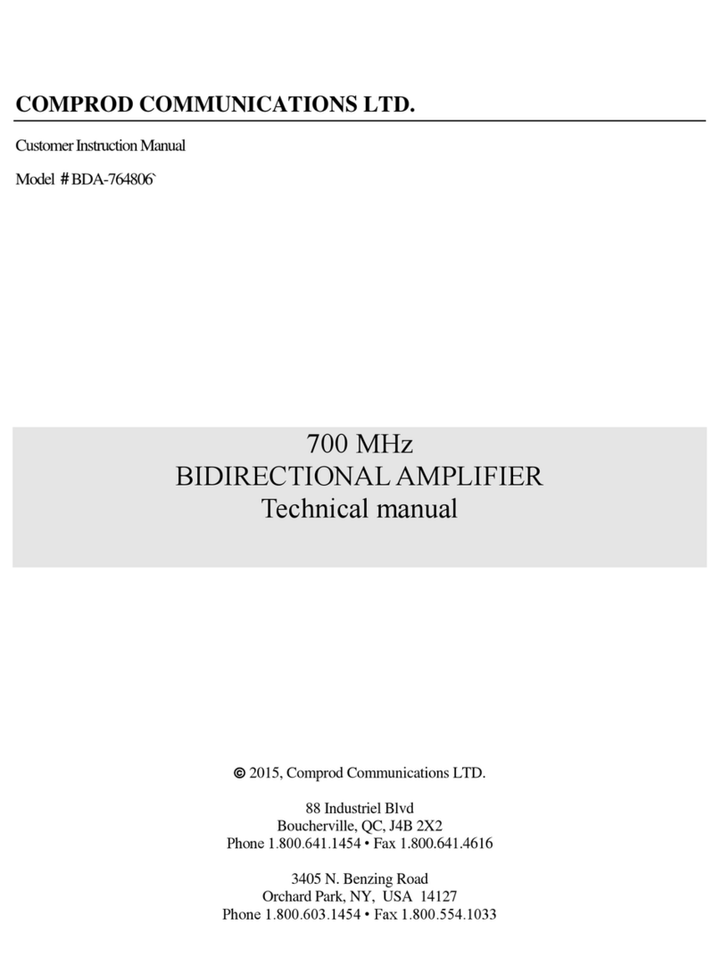 Comprod Communications BDA-764806 Technical manual