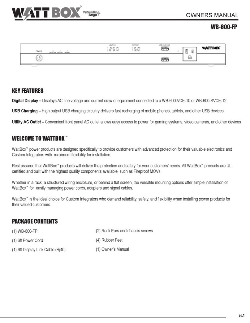 watt box WB-600-FP owner's manual