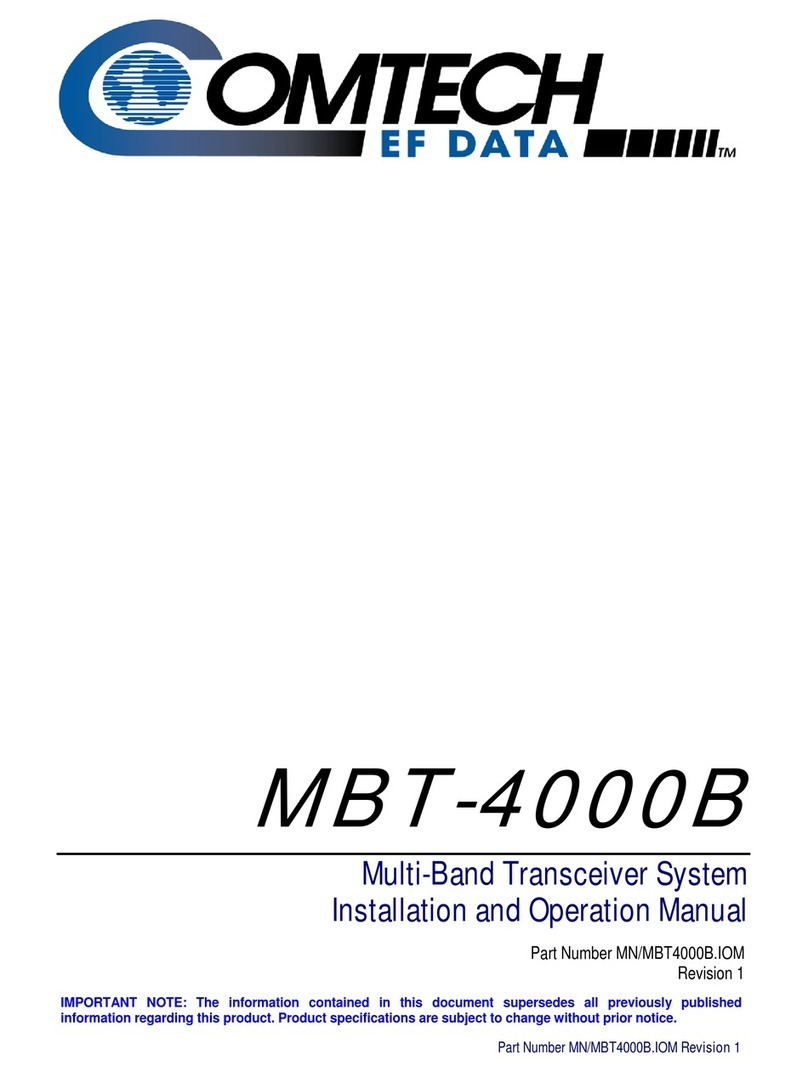 Comtech EF Data MBT-4000B Operating instructions