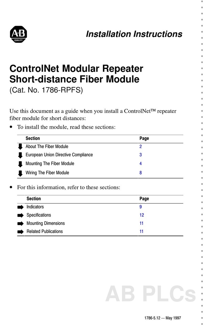 Allen-Bradley ControlNet 1786-RPFS User manual Allen-Bradley ControlNet 1786-RPFS User manual