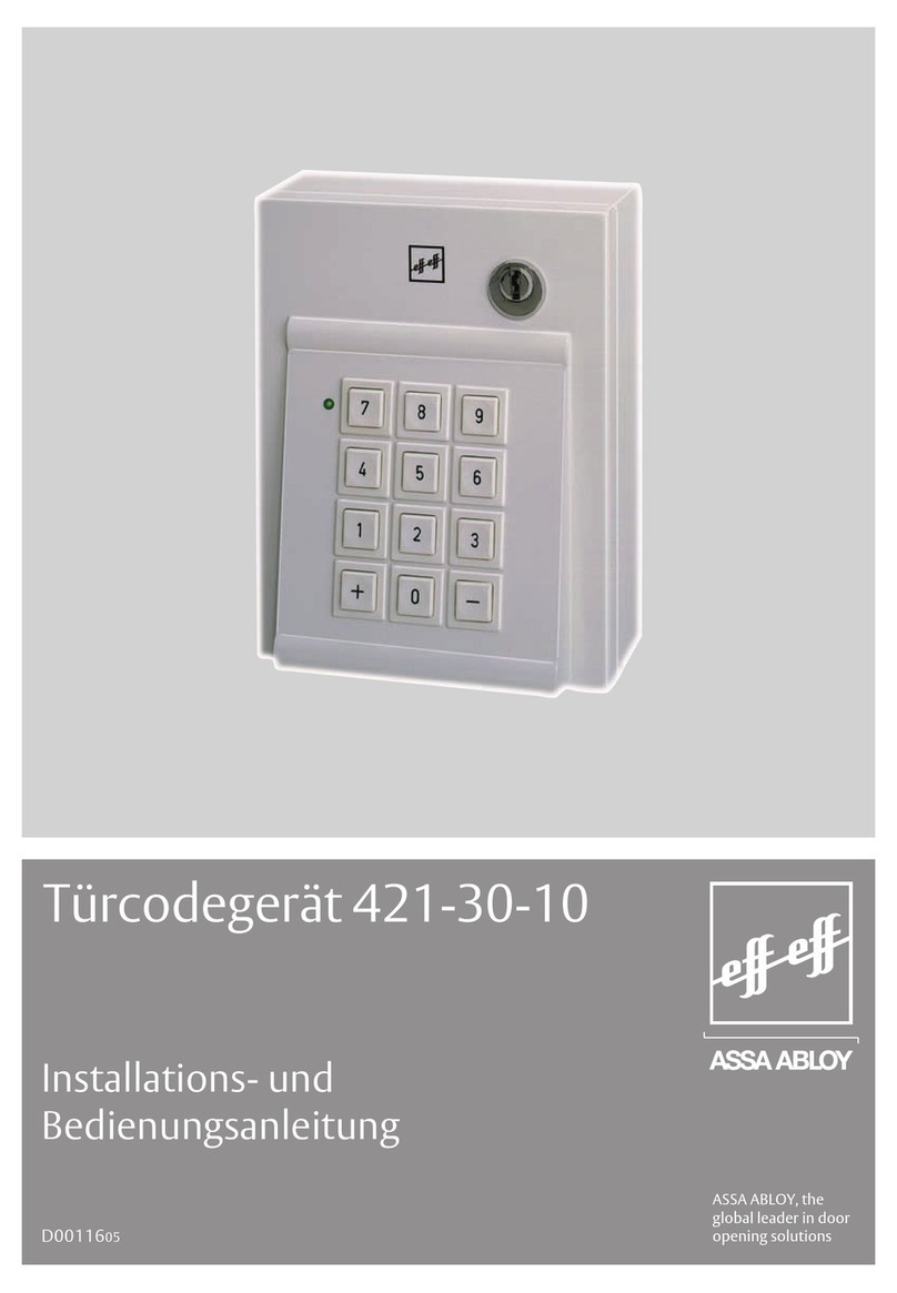 Assa Abloy 421-30-10 Installation and operating instructions