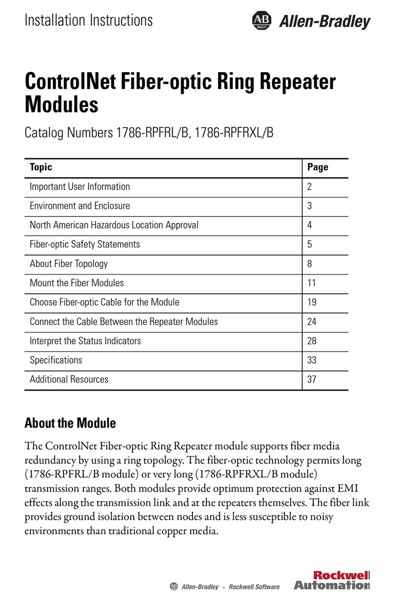 Allen-Bradley ControlNet 1786-RPFRL/B User manual Allen-Bradley ControlNet 1786-RPFRL/B User manual