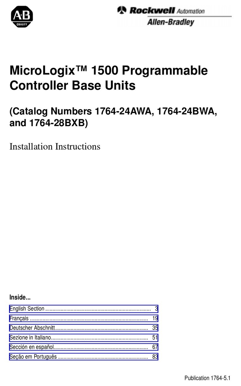 Allen-Bradley micrologix 1500 User manual Allen-Bradley micrologix 1500 User manual