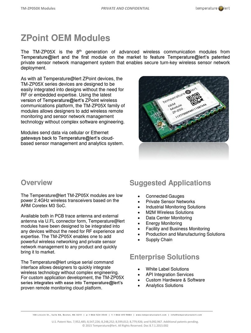 Temperature alert TM-ZP05 Series User manual