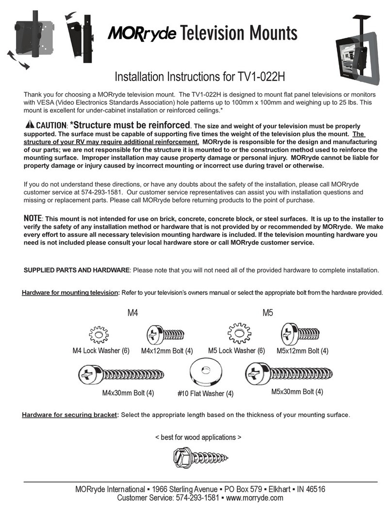 MORryde TV1-022H installation instructions