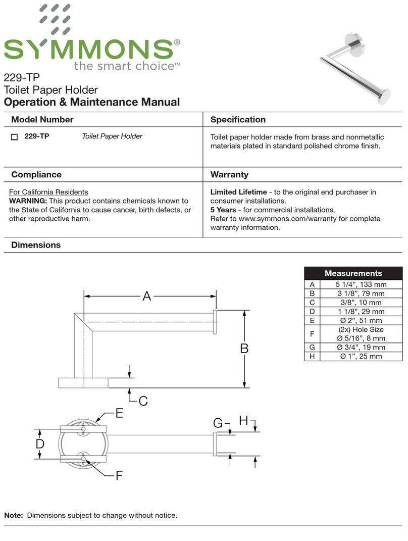 Symmons 229-TP Manual Symmons 229-TP Manual