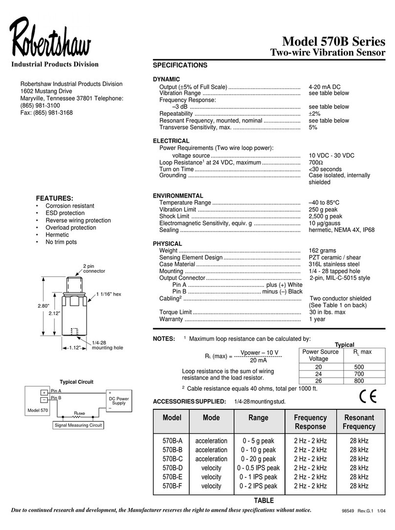 Robertshaw 570B Series user manual