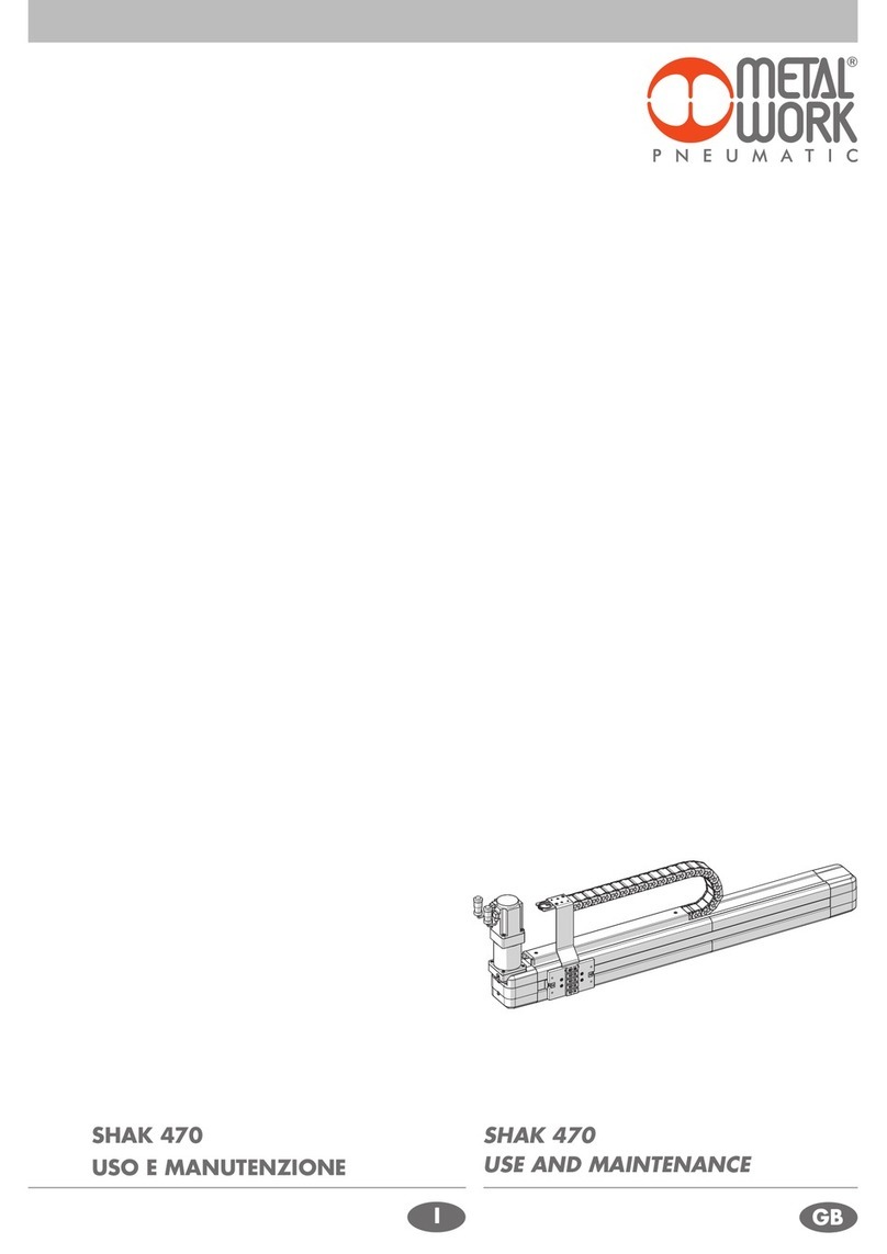 Metal Work SHAK 470 Use and maintenance manual