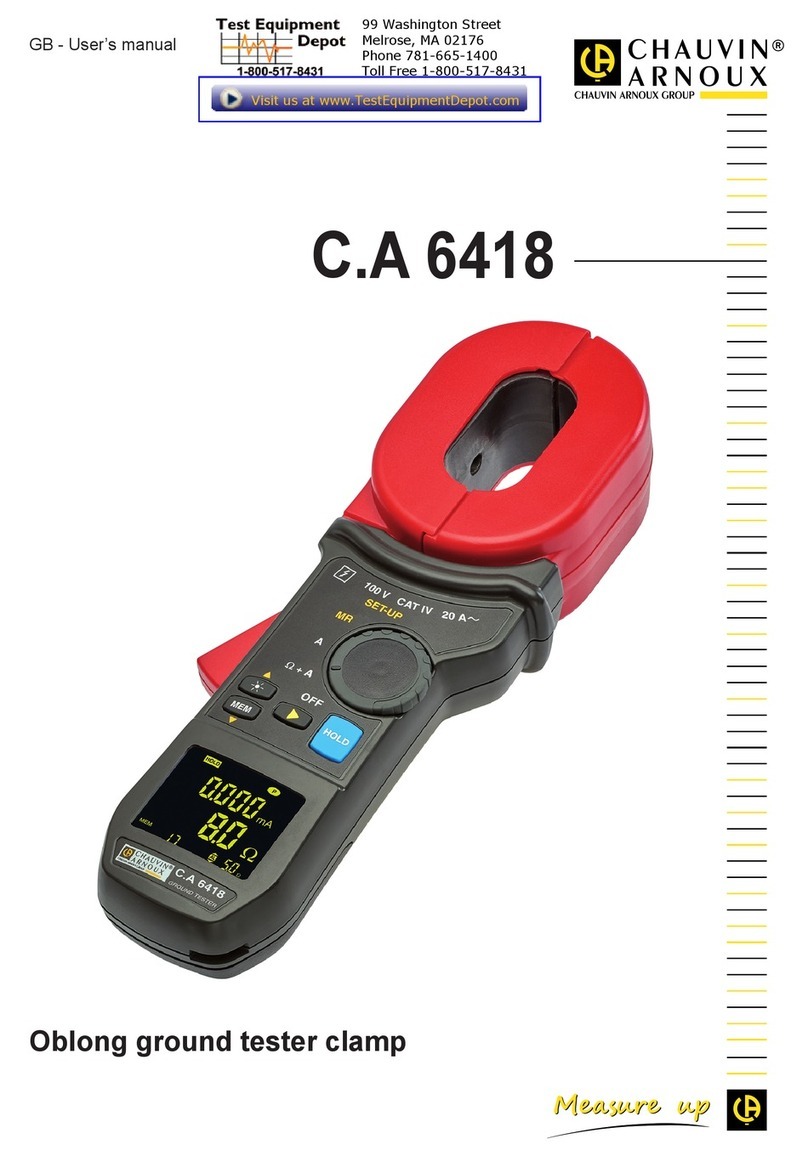 Chauvin Arnox C.A 6418 user manual