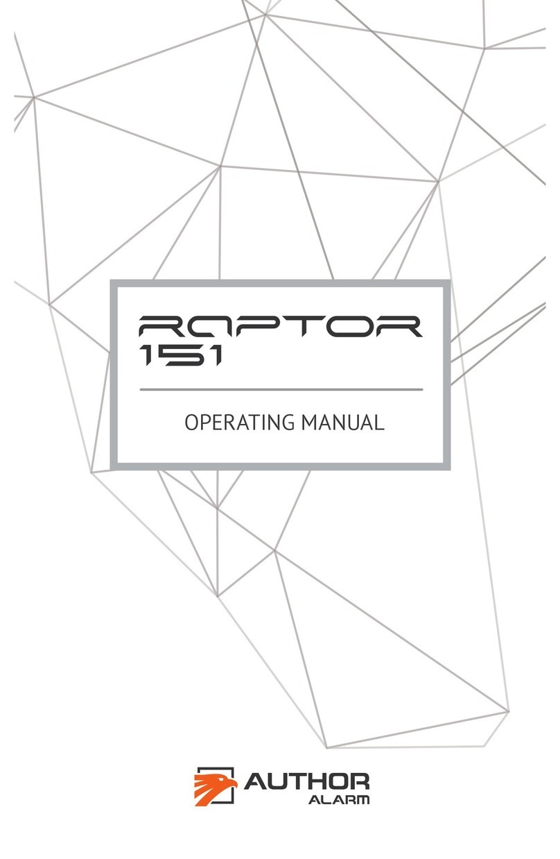AUTHOR Alarm RAPTOR 151 operating manual