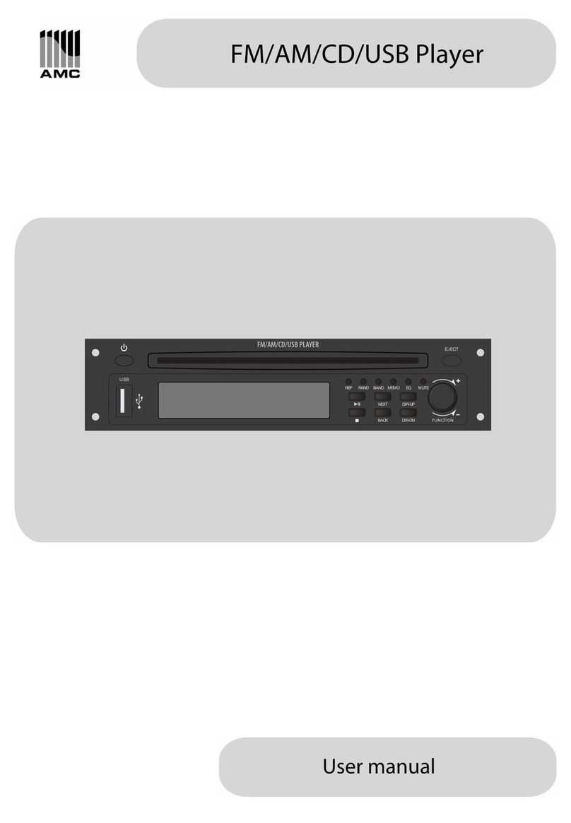 AMC FM/AM/CD/USB Player user manual