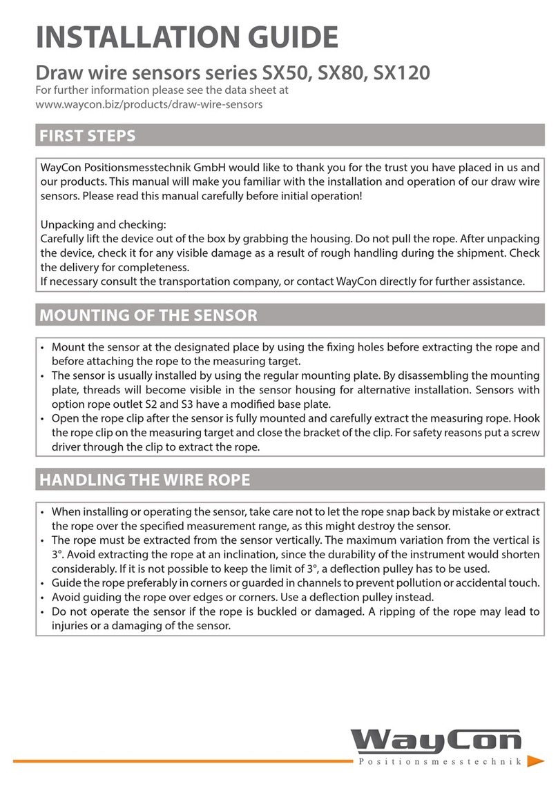Waycon SX Series Operating and maintenance instructions
