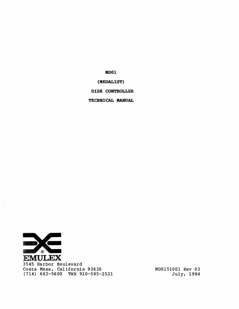 Emulex MD01 User manual