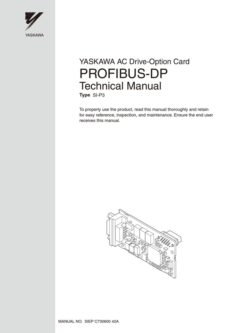YASKAWA PROFIBUS-DP SI-P3 User manual YASKAWA PROFIBUS-DP SI-P3 User manual