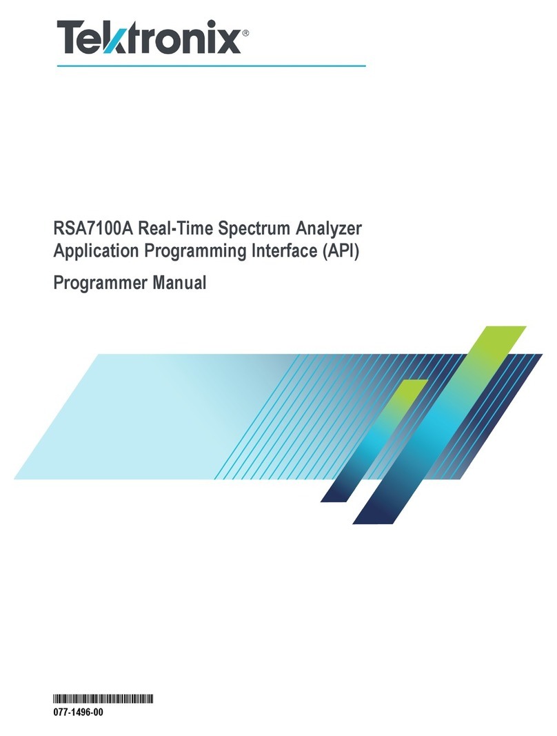 Tektronix RSA7100A Programmer's manual