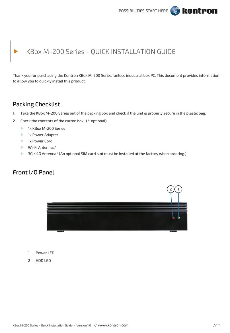 Kontron KBox M-200 Series User manual