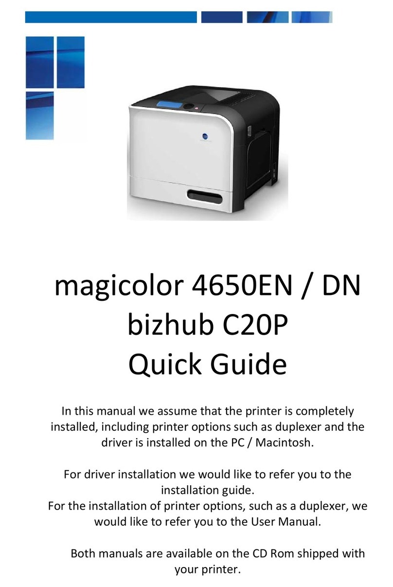 Konica Minolta Magicolor 4650EN User manual Konica Minolta Magicolor 4650EN User manual