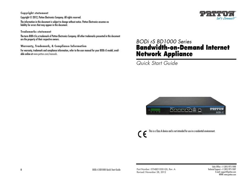Patton BODi rS BD1000 Series quick start guide