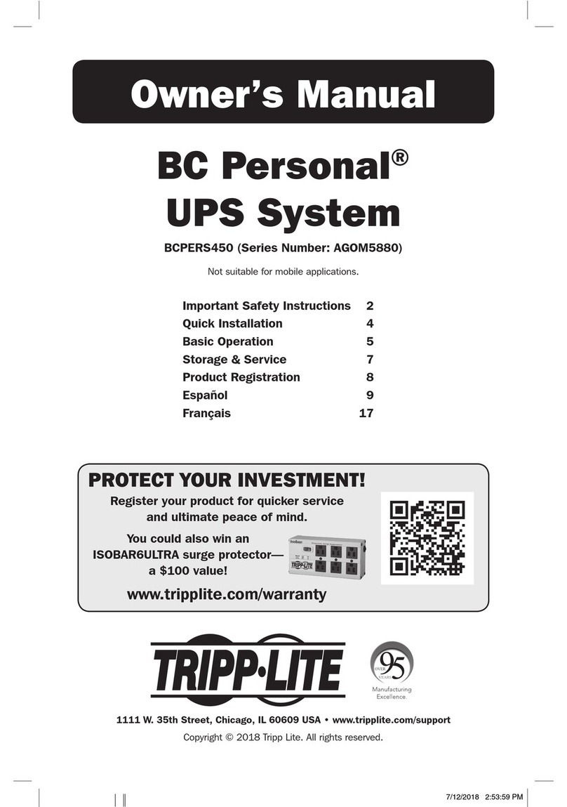 Tripp Lite BCPERS450 User manual