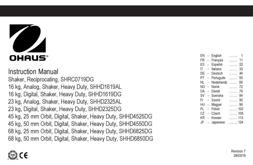 OHAUS SHRC0719DG instruction manual