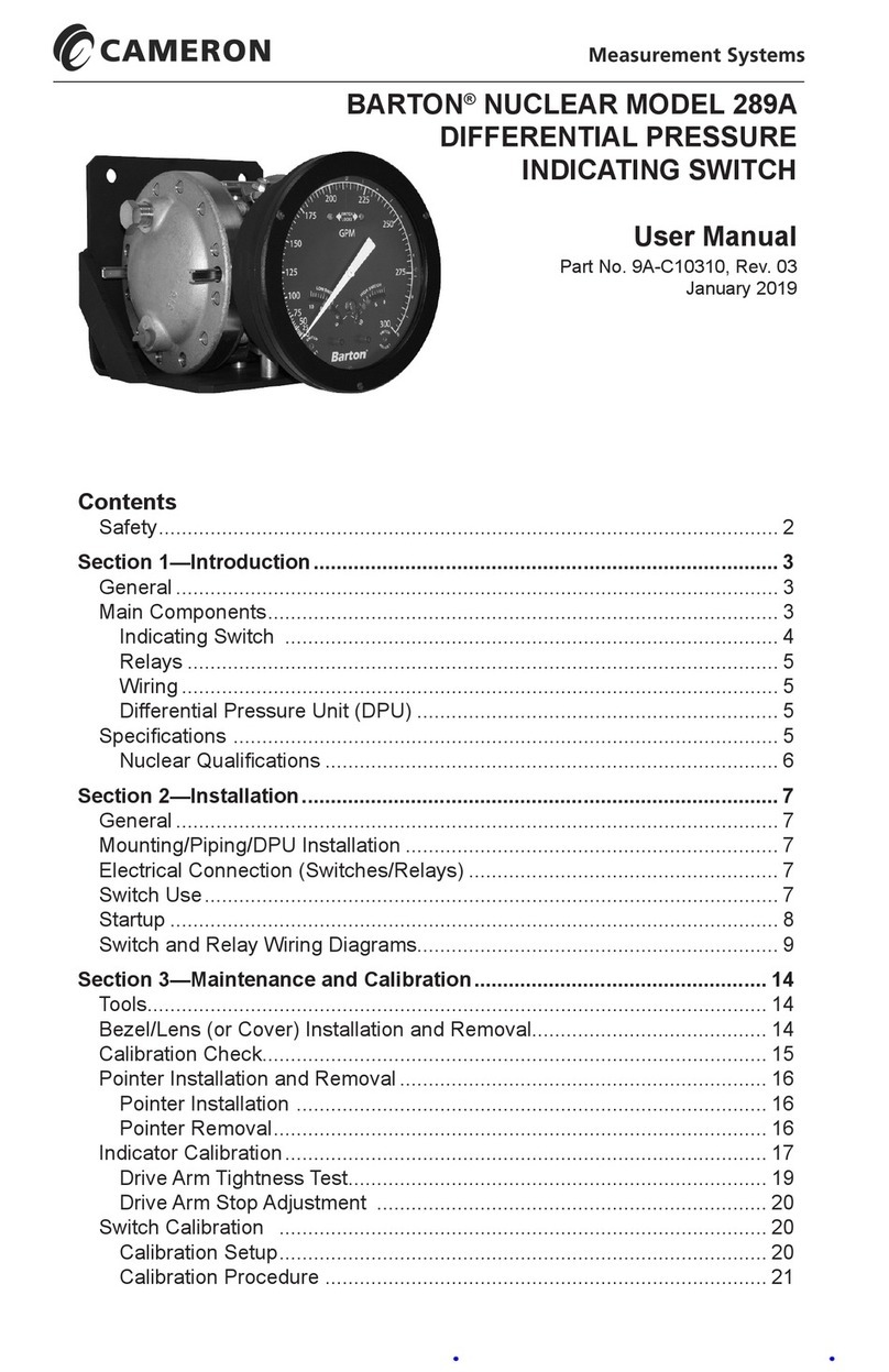 Cameron BARTON 289A User manual Cameron BARTON 289A User manual