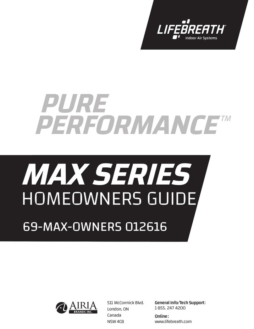 Lifebreath max series Assembly instructions