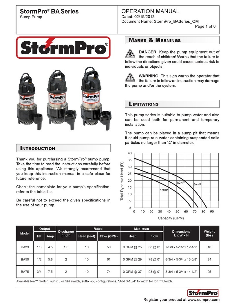 StormPro BA Series Operation manual StormPro BA Series Operation manual