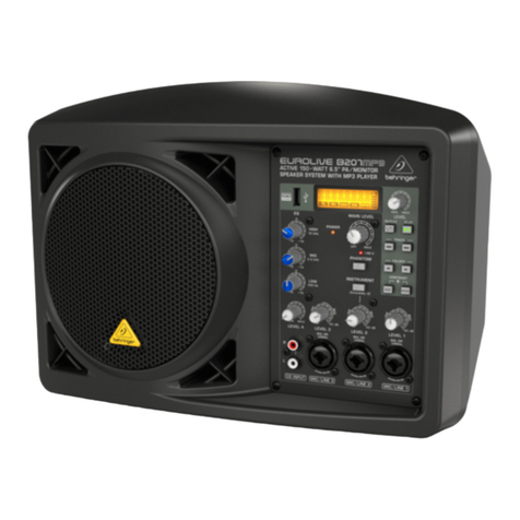 Behringer Eurolive B207 MP3 User manual