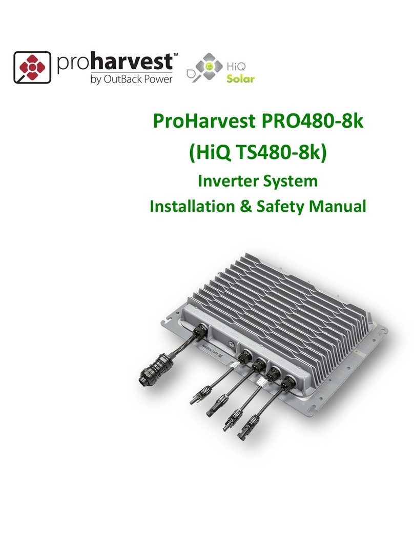 ProHarvest PRO480-8k Installation & Safety Manual