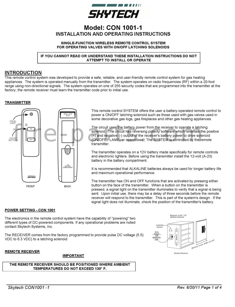 Skytech CON 1001-1 Installation and operating instructions