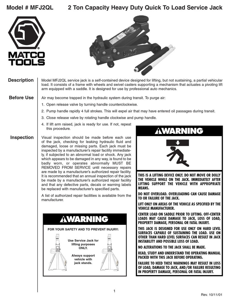 Matco Tools MFJ2QL User manual