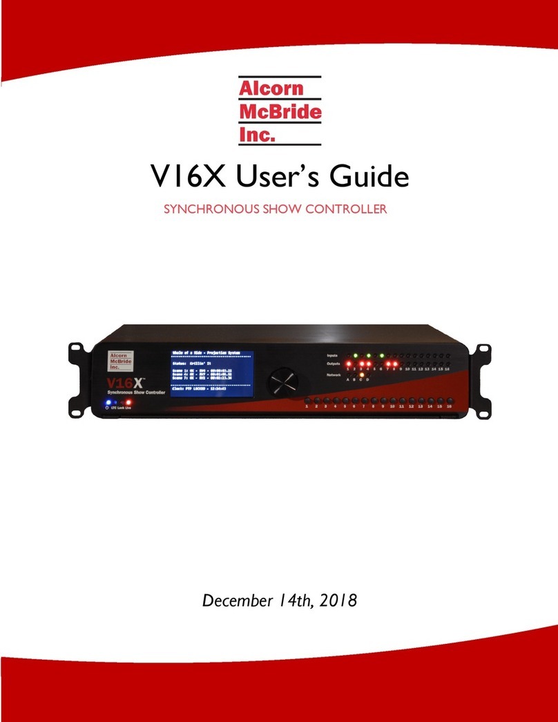 Alcorn Mcbride V16X User manual