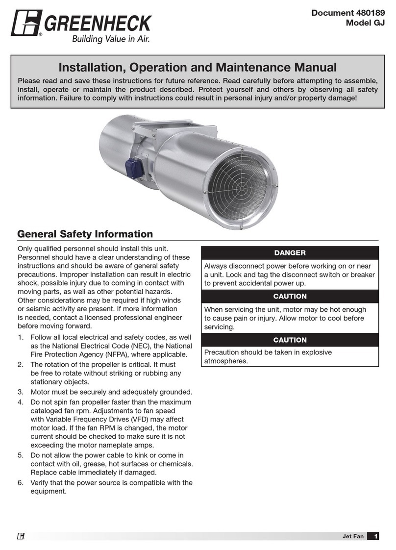Greenheck GJ User manual
