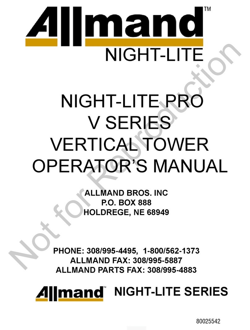 Allmand NIGHT-LITE PRO V Series User manual