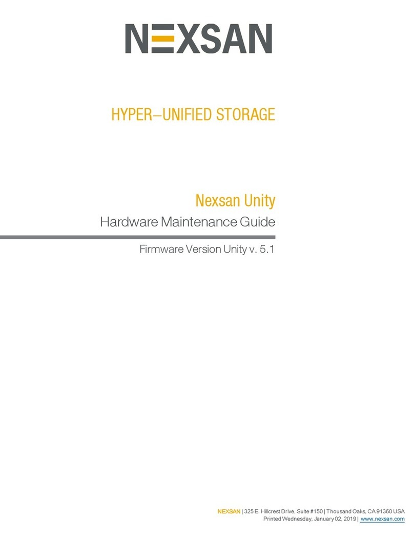 Nexsan Nexsan Unity Hardware maintenance guide Nexsan Nexsan Unity Hardware maintenance guide