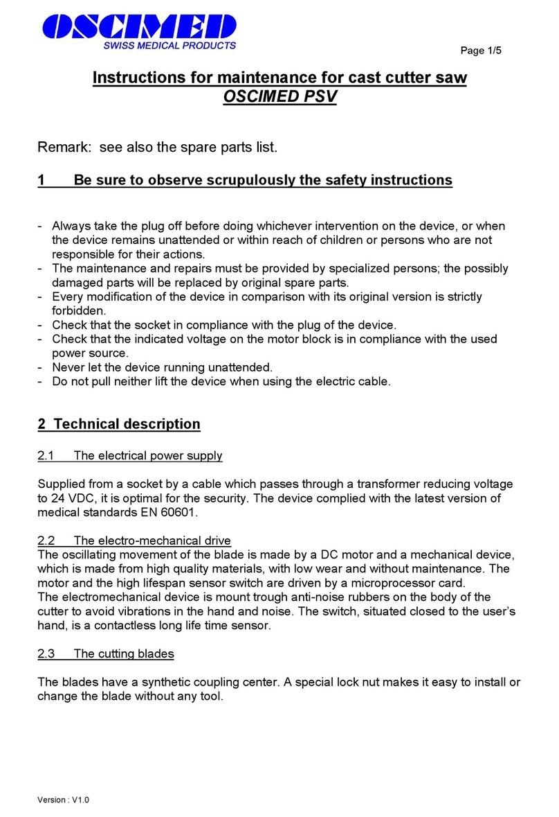 Oscimed PSV Instructions for use