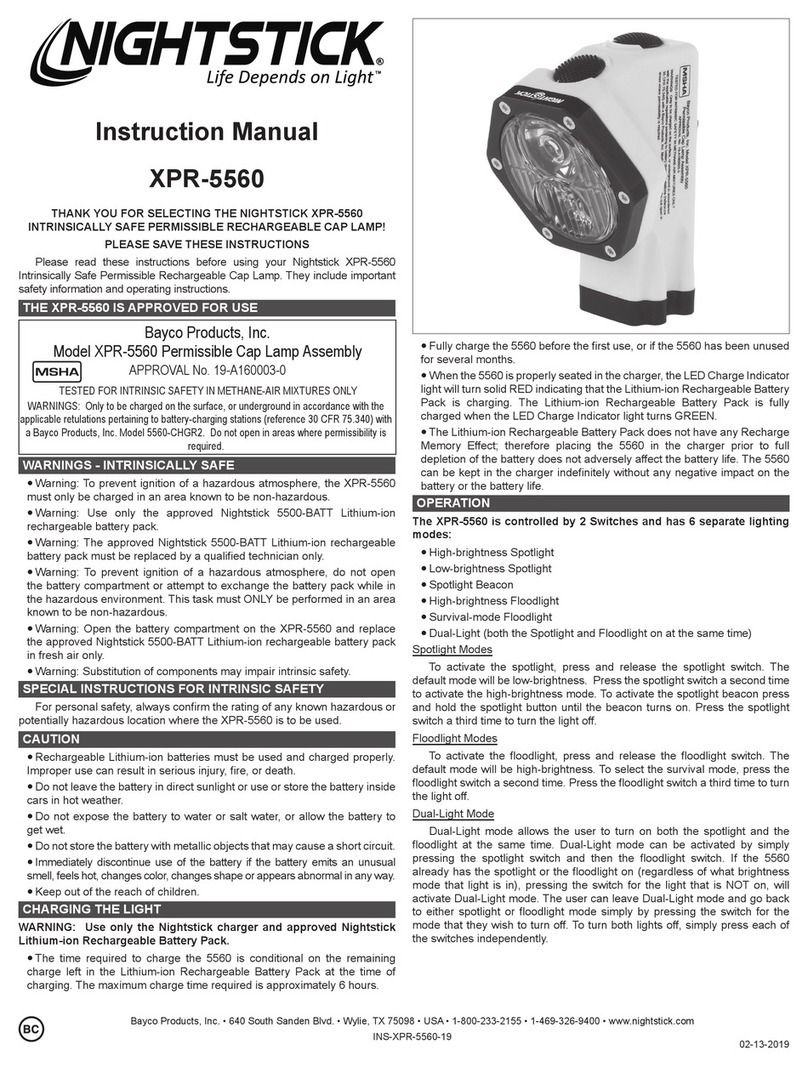 Night Stick XPR-5560 instruction manual