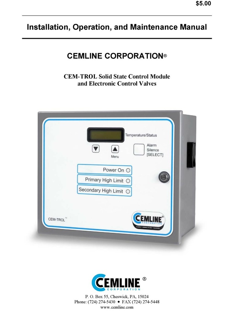 Cemline Corporation CEM-TROL Installation, operation and maintenance manual