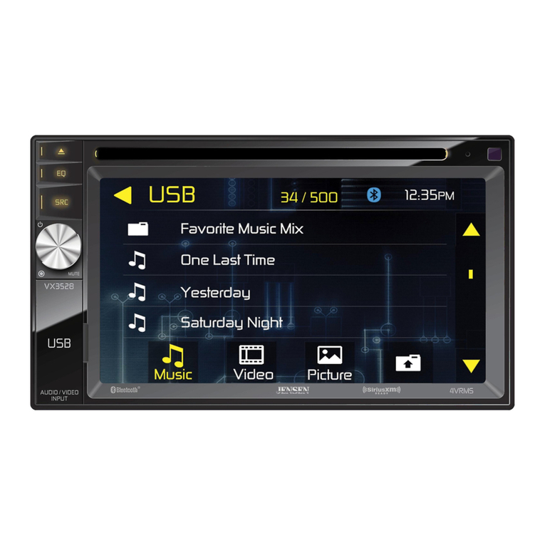 Jensen VX3528 Installation & owner's manual