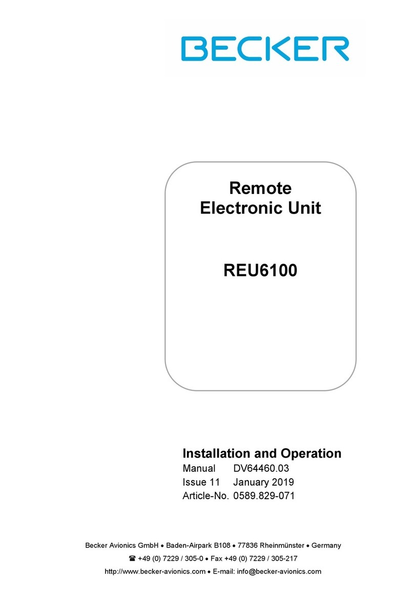 Becker REU6100 Installation and operation