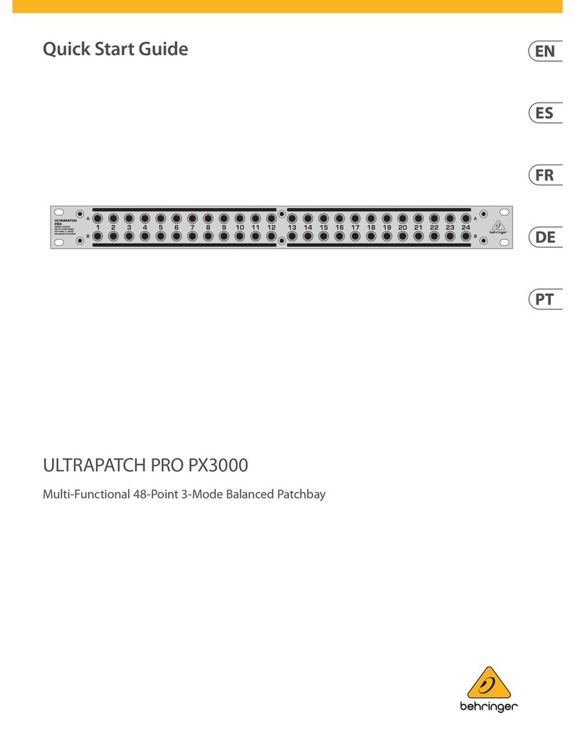 Behringer ULTRAPATCH PRO PX3000 User manual